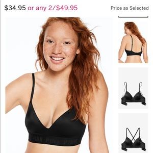 2 Wireless Lightly Lined Bras 32DD